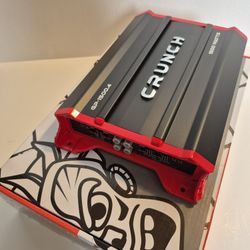 CRUNCH 1500 WATTS 4 CHANNEL BUILT IN CROSSOVER CAR AMPLIFIER ( BRAND NEW PRICE IS LOWEST INSTALL NOT AVAILABLE )