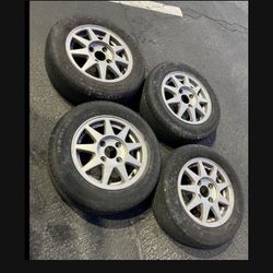 4 — 185/60r14 Stock Nissan 240sx Wheels Rims Tires!!!!!!!!!!!!!!