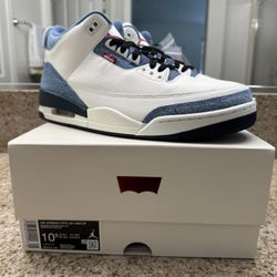 Nike Air Jordan 3 III Retro SP Levi’s Ocean Fog Denim LA All Star Levis ASW 10.5