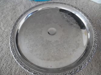 WM Roger's Cake Stand Silverplate 12 inch Pedestal Cake Stand