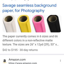 Savage background papers all just $80