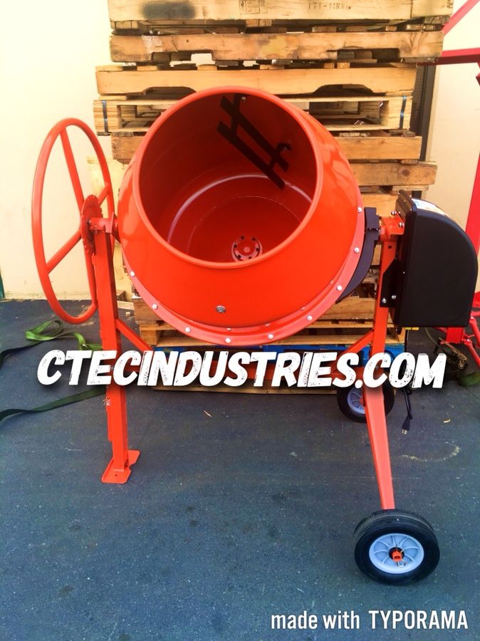 Cement mixer 8.83 cu ft massive steel drum electric engine hydroponic soil mixer