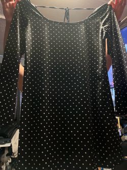 Black Polka Dot Long Sleeve Top