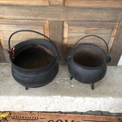 Vintage Cast Iron Cauldrons