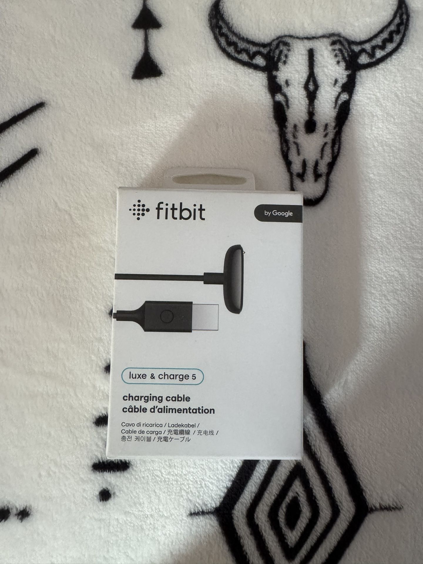 Genuine Fitbit Charging Cable for Fitbit Luxe and Charge 5 Smart Watches Black