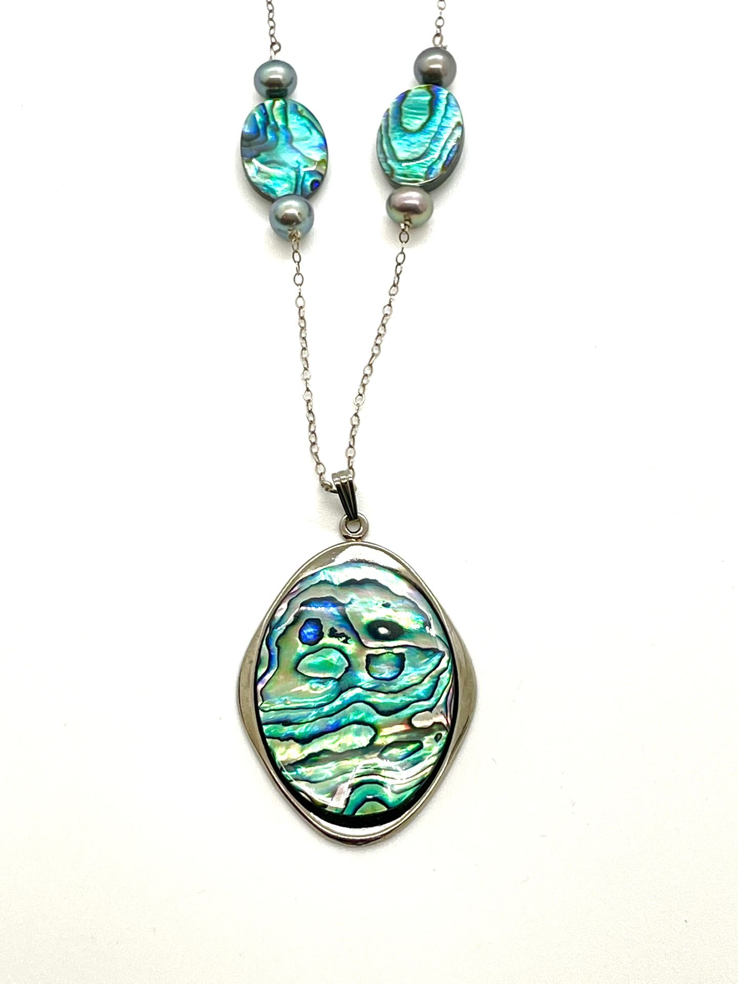 Sterling Station Abalone Necklace