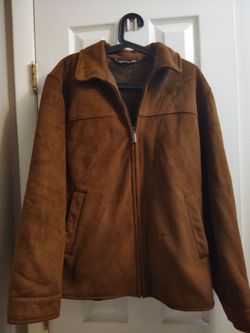 Men’s Weatherproof Faux Suede Sherpa-Lined Jacket - Size M