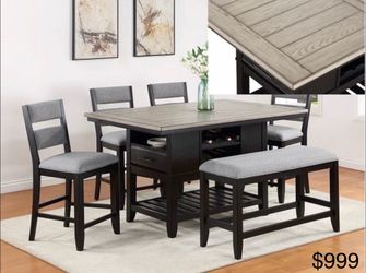 Counter height dining table set