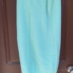 Vintage Knit A-Line Women’s Large Straight High Waist Pencil Retro Midi Skirt 