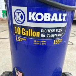 Kobalt 10 Gallon 1.5 HP 155 Max PSI Digitech Plus Air Compressor