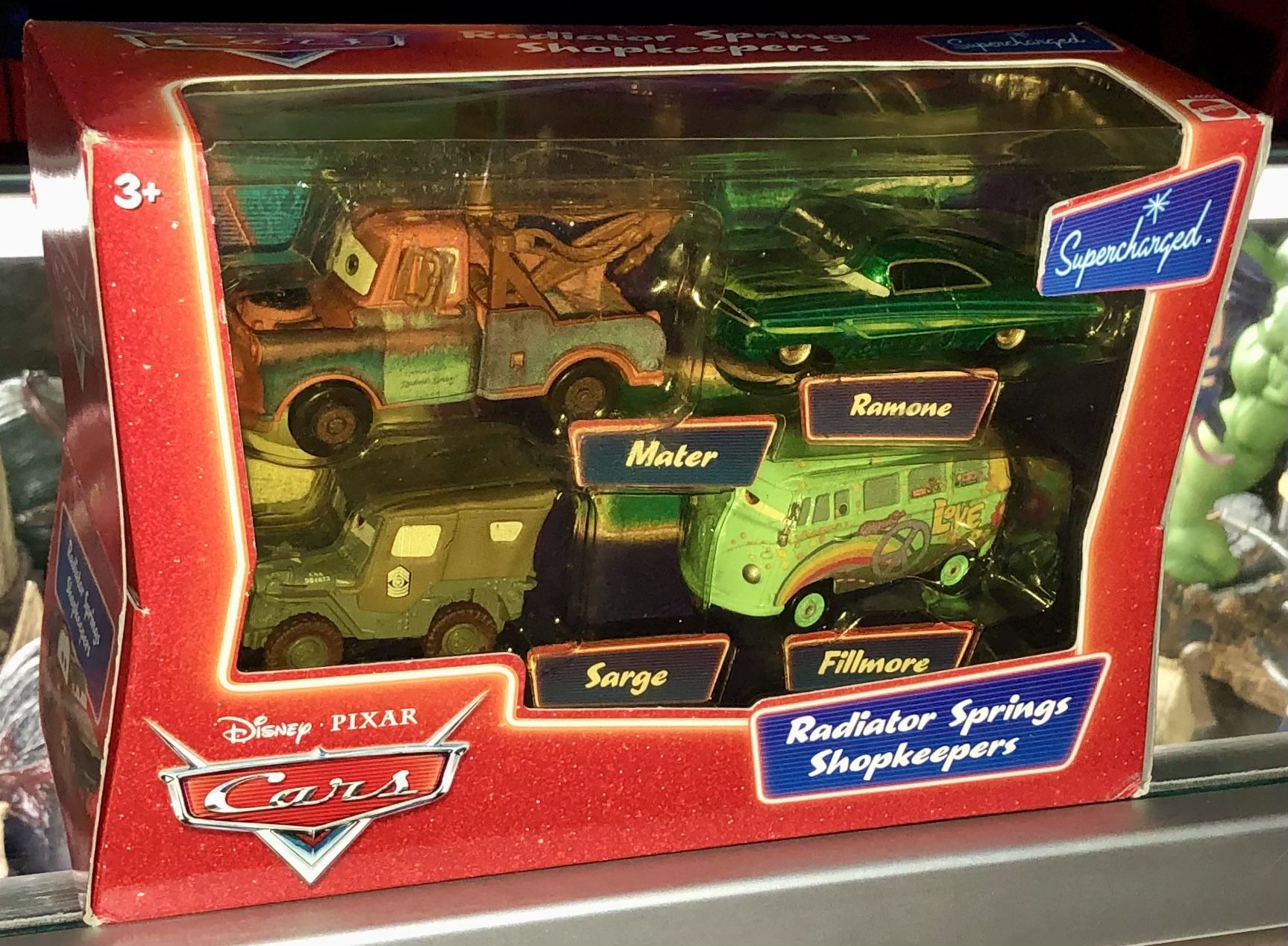 Disney Pixar Cars Radiator Springs Shopkeepers Supercharged 4-Pack 