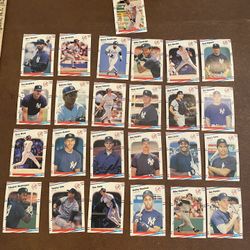 1988 New York Yankees baseball card team set from Fleer 