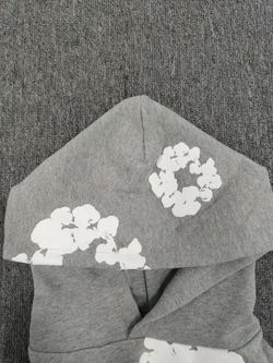DENIM TEAR COTTON HOODIE