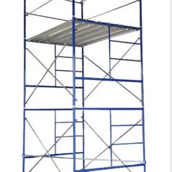 CONTRACTOR SCAFFOLDS ROLLING TOWER SET 11 FT HIGH 7 FT LONG, 5 WIDE W/GUARD RAIL & CASTERS 950.00