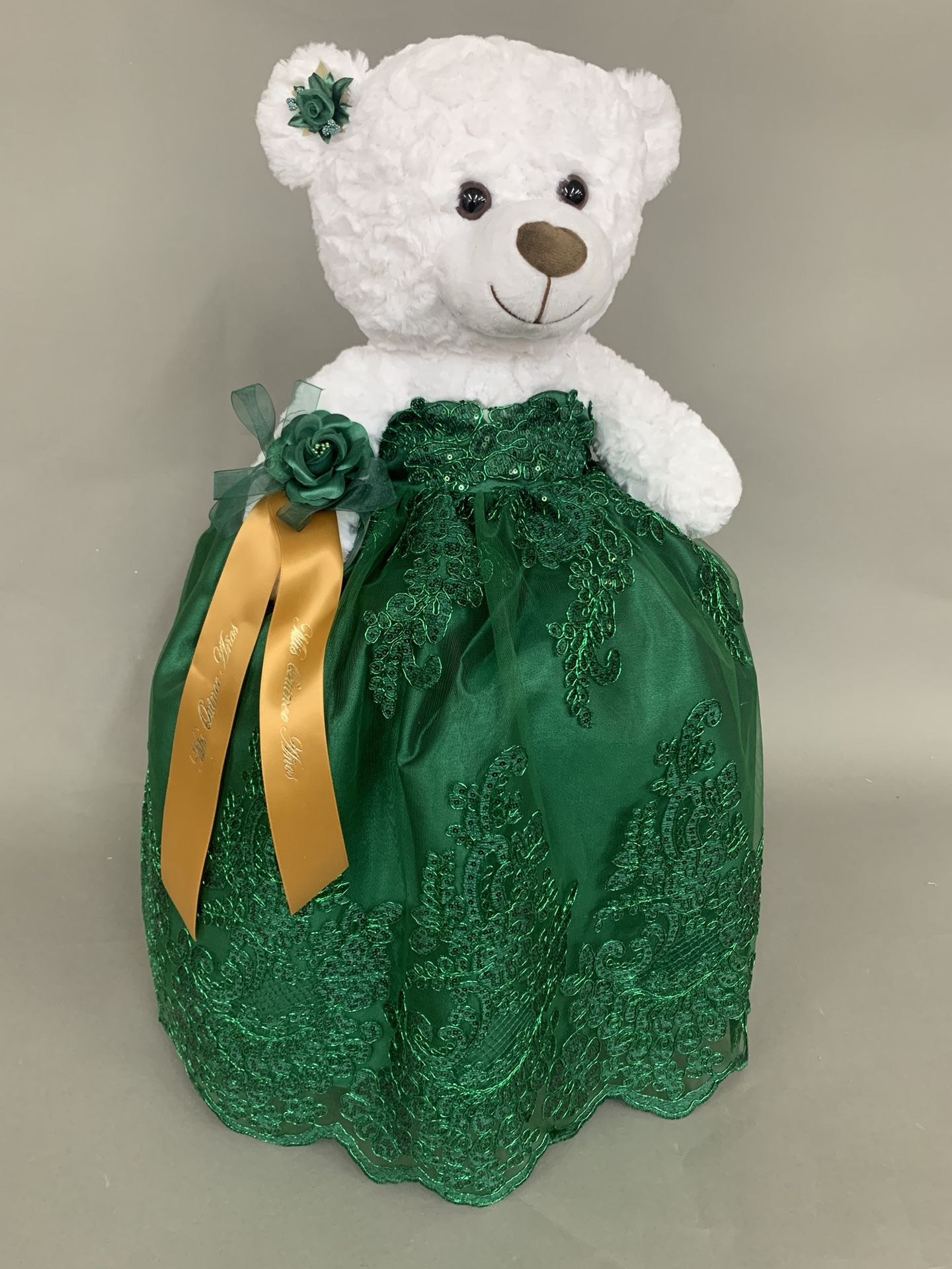 Quinceanera Teddy Bear Hunter Green
