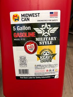 Midwest Can 5110 plastic Military Style gas can 5 gallon