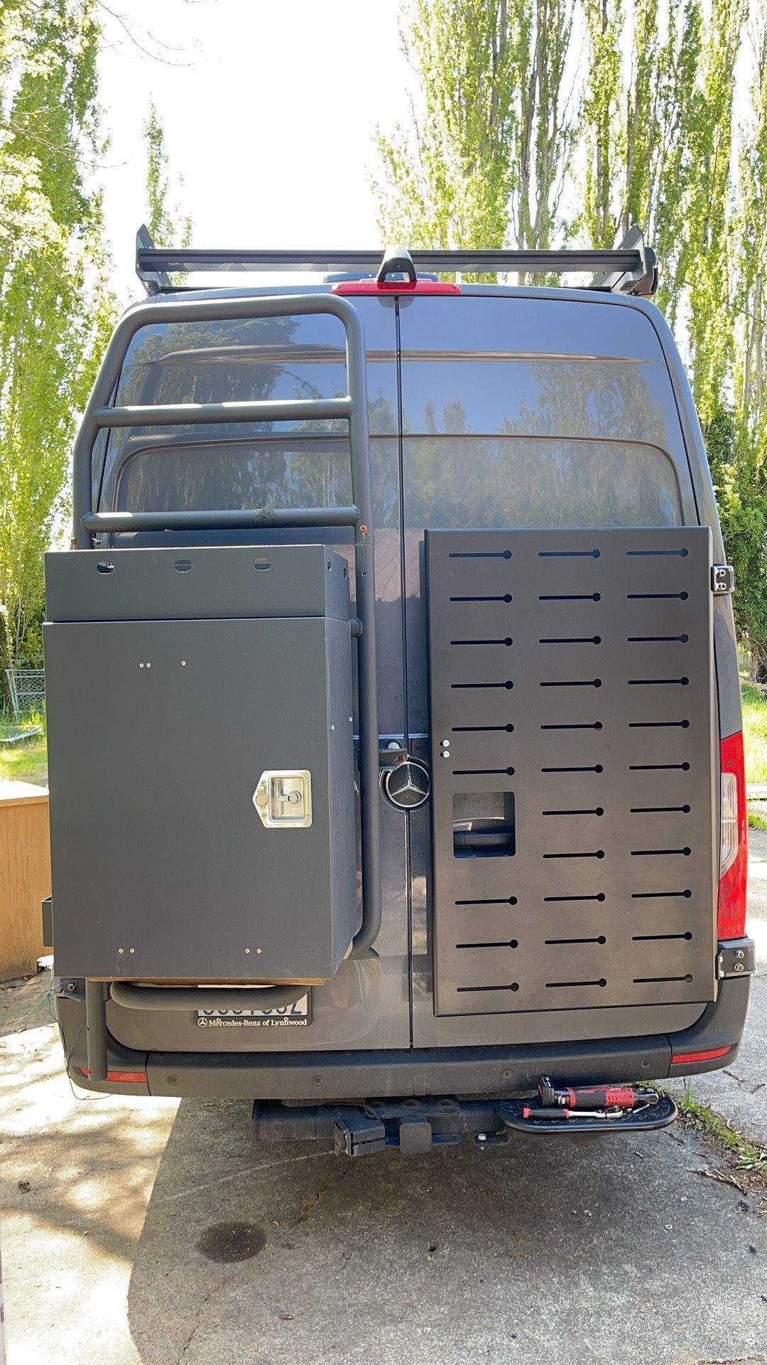 Sprinter Rear Ladder Rack And Aluminum Box