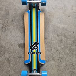 Layback Drop Thru Longboard Skateboard New 