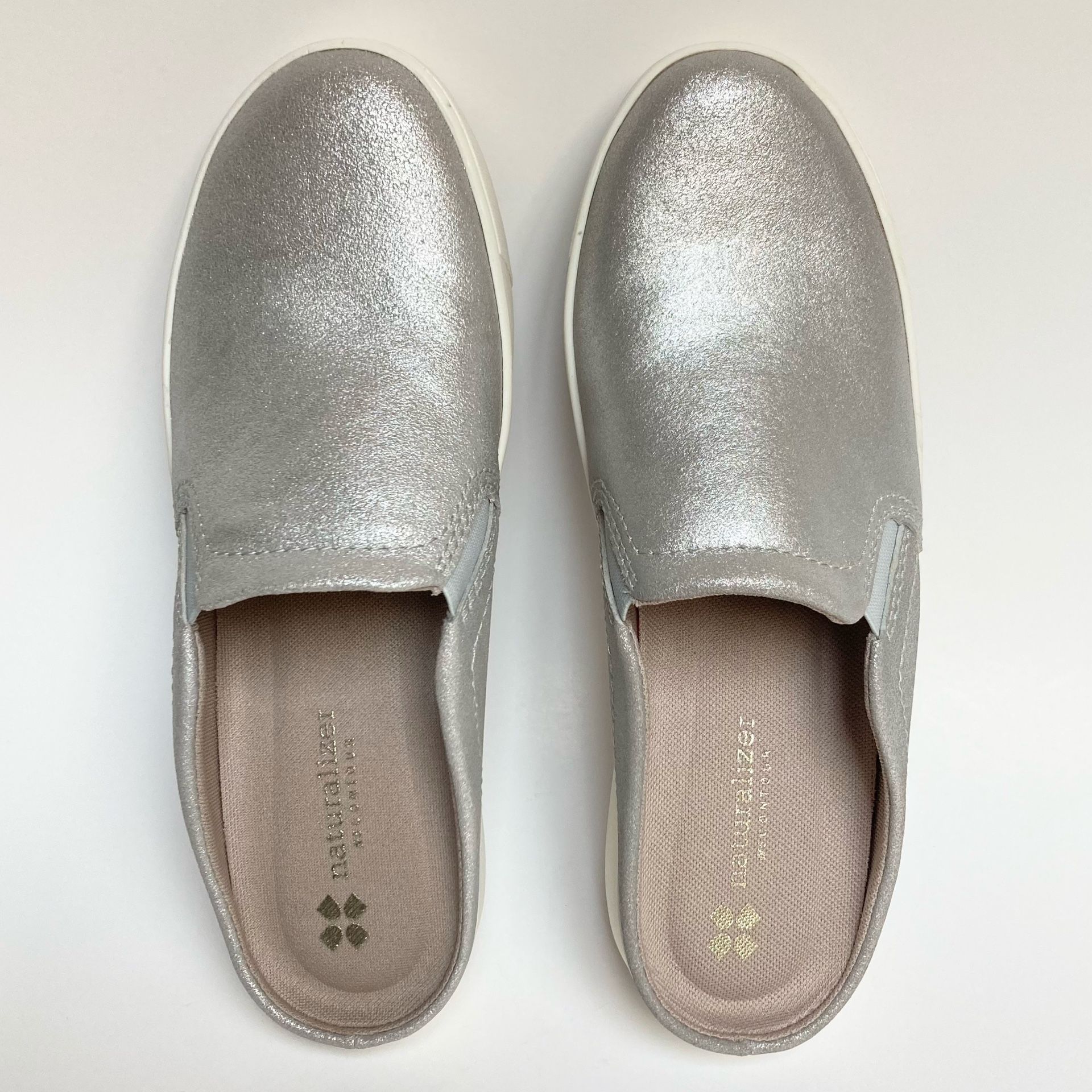 Naturalizer “Manor” Silver Slip-on Mule Sneakers - (8W)