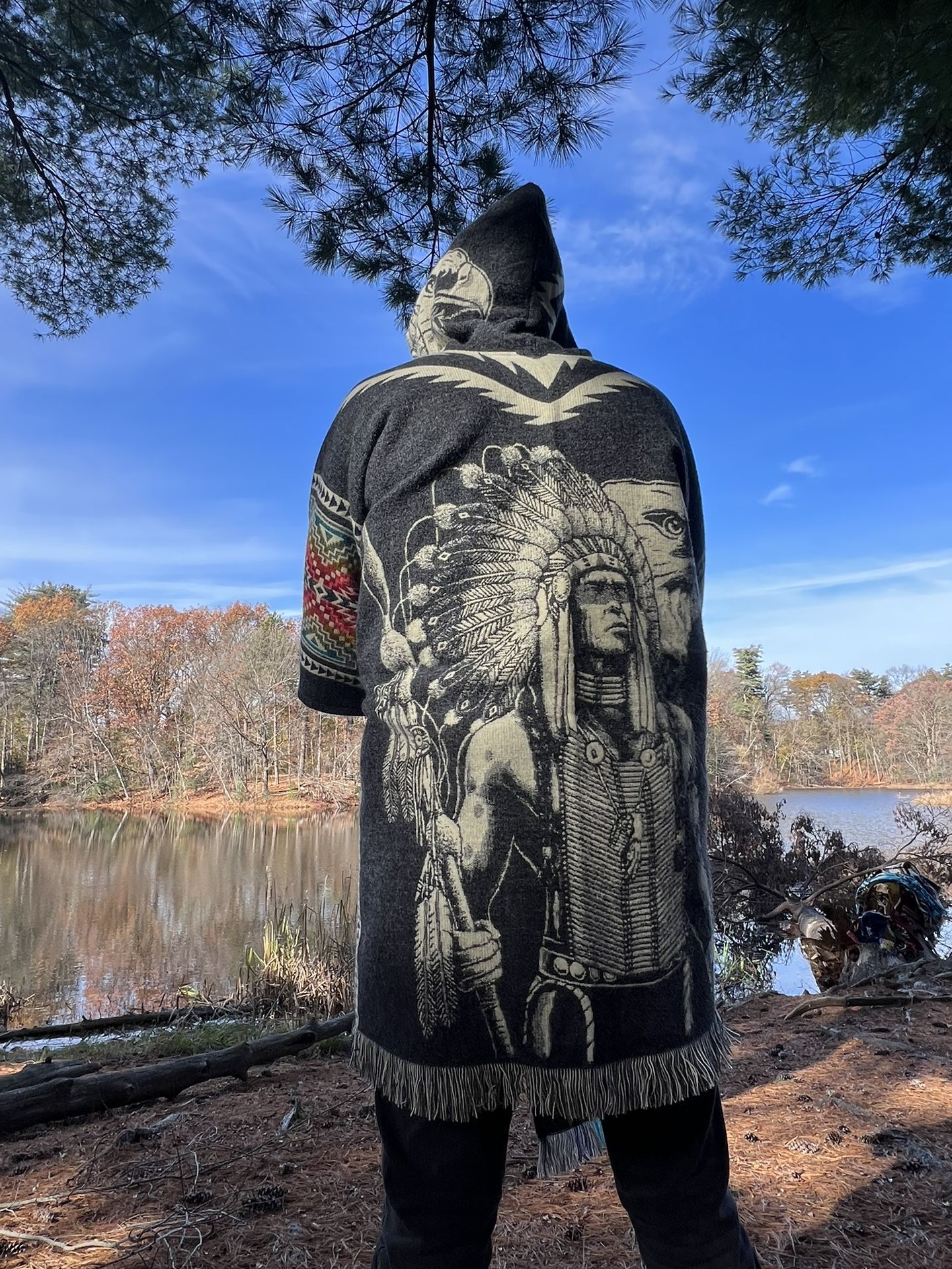 Alpaca Wool Poncho Indian