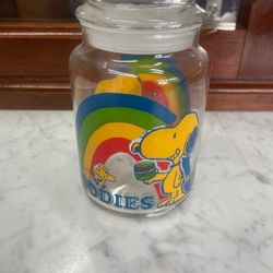 Vintage Snoopy Rainbow Canister Kitchen Jar Pride 