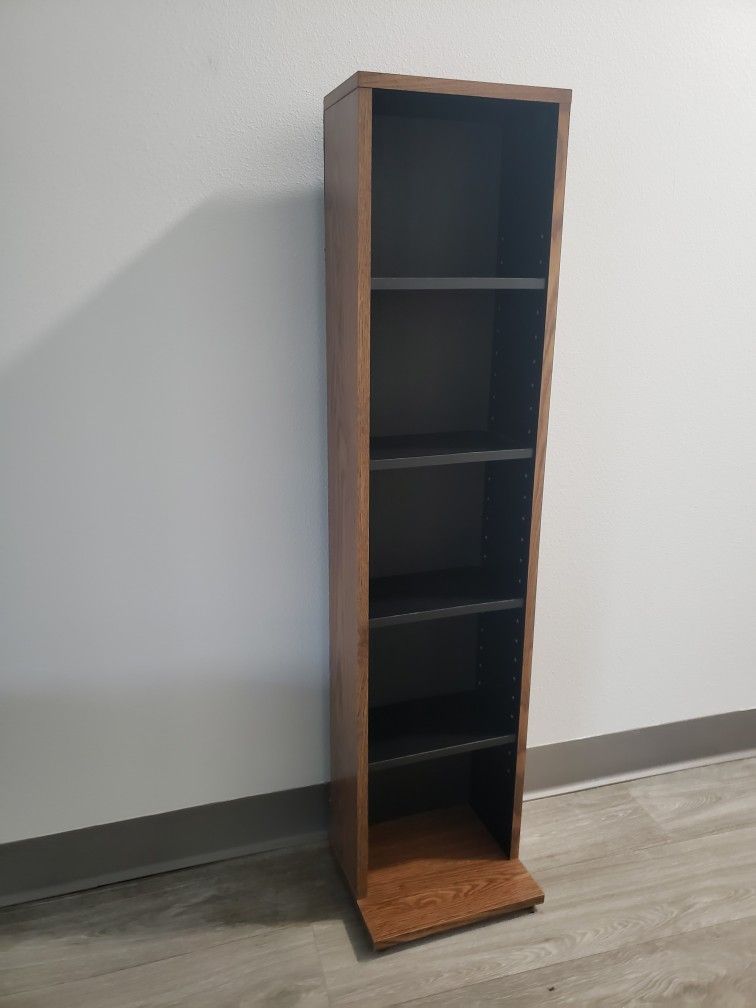 Narrow Wooden Bookshelf / Storage Shelf – 5 Tiers