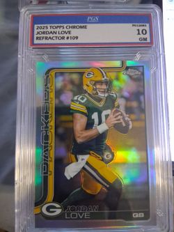 2025 topps chrome Jordan love graded 10