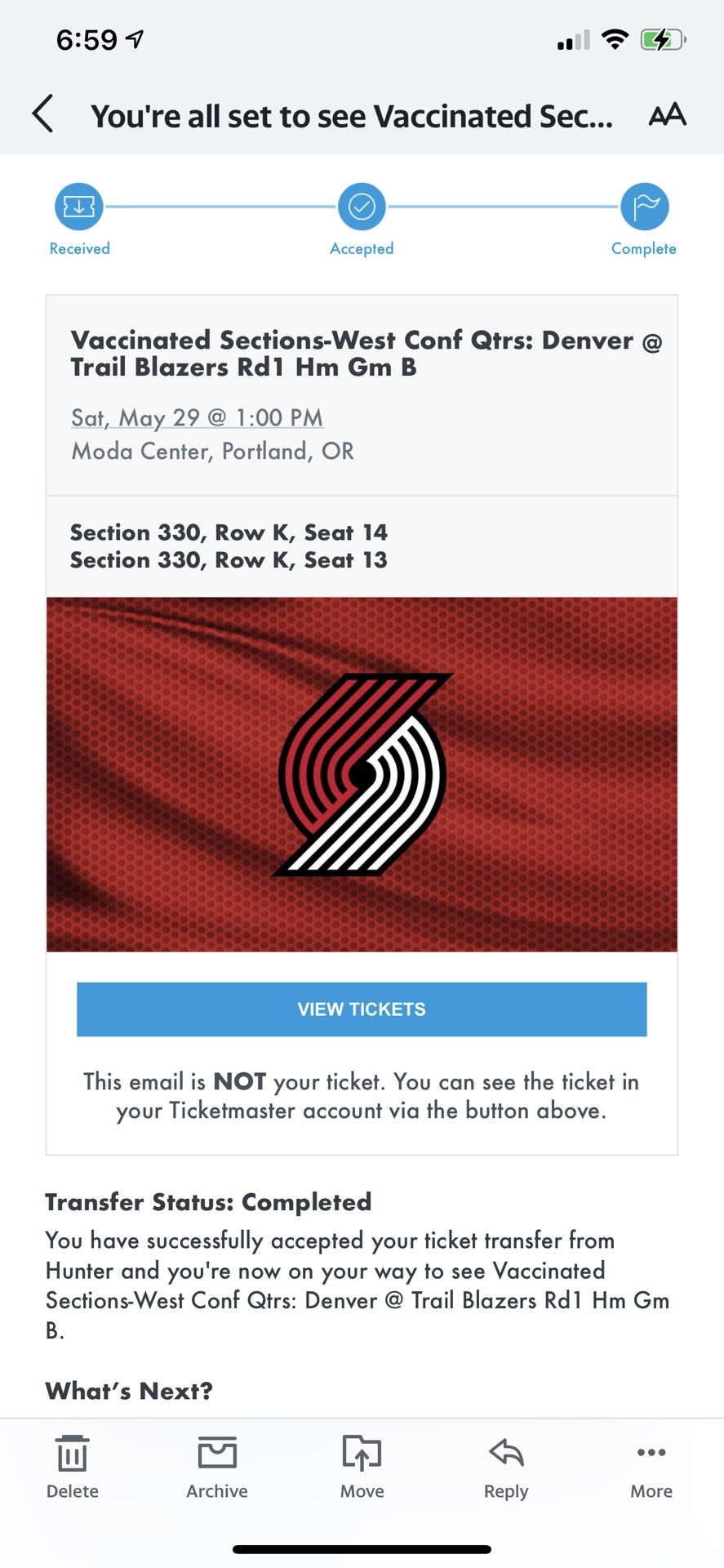 1 Ticket Available 