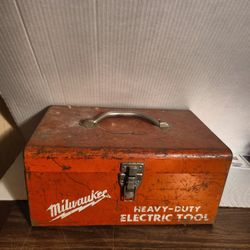 Vintage Milwaukee Electric Tool Box/ W Tray 
