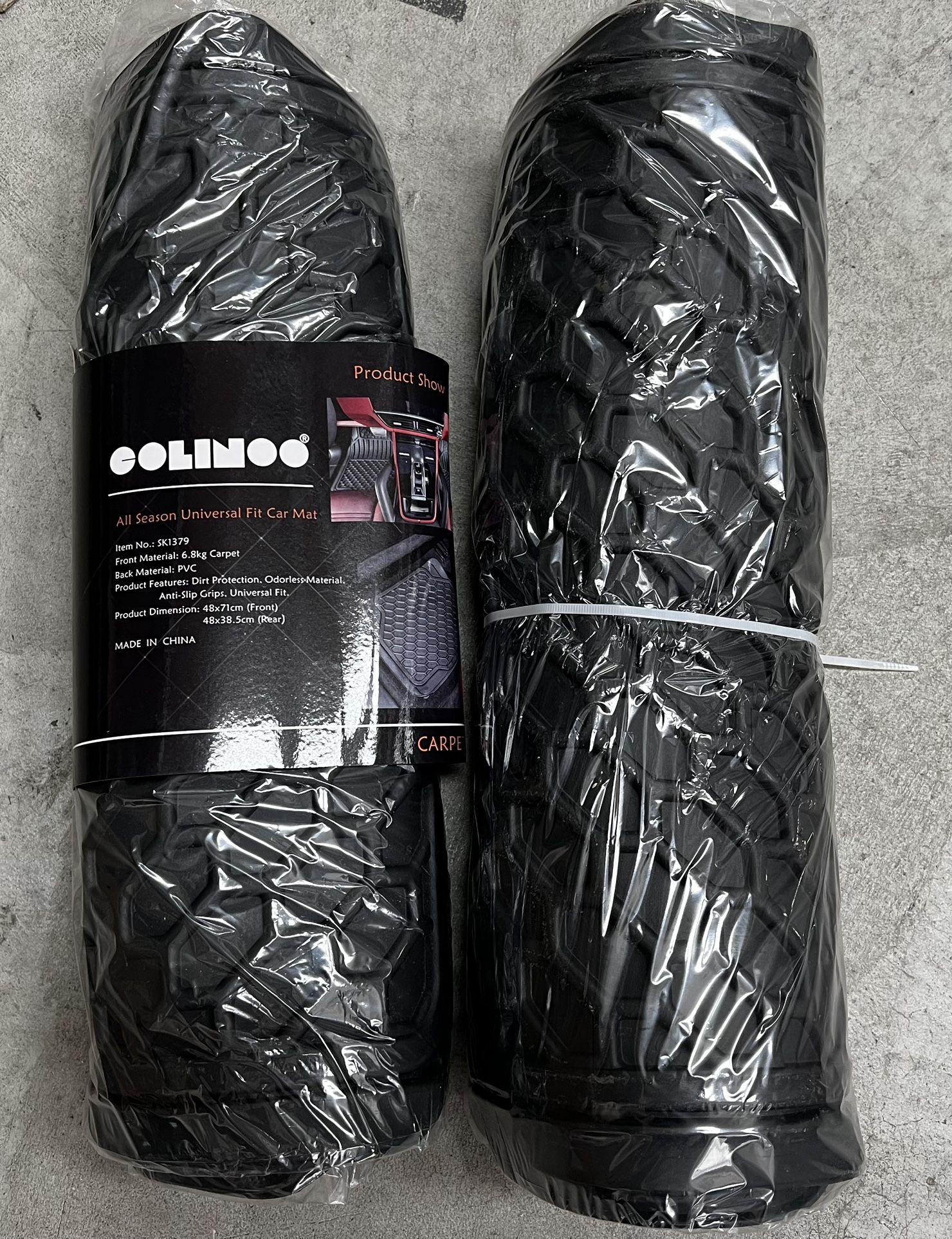 Colinoo 4 Pieces Cars Truck SUV universal All-Weather Heavy Duty Floor Mats