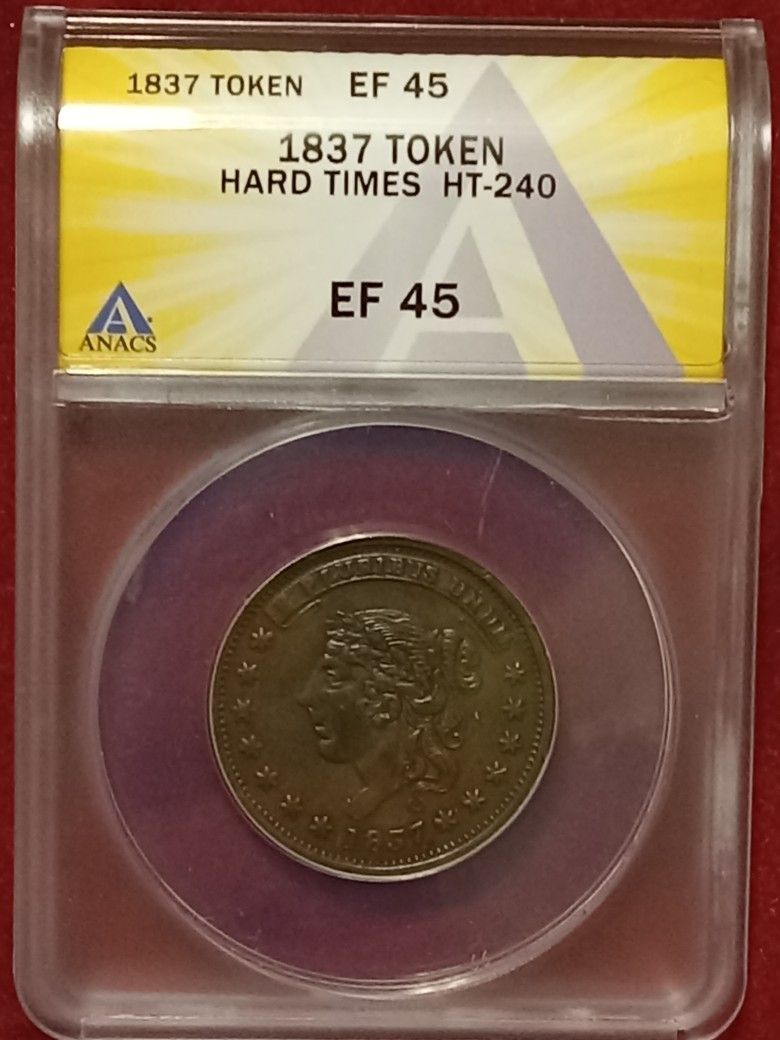 1837 Hard Times Token