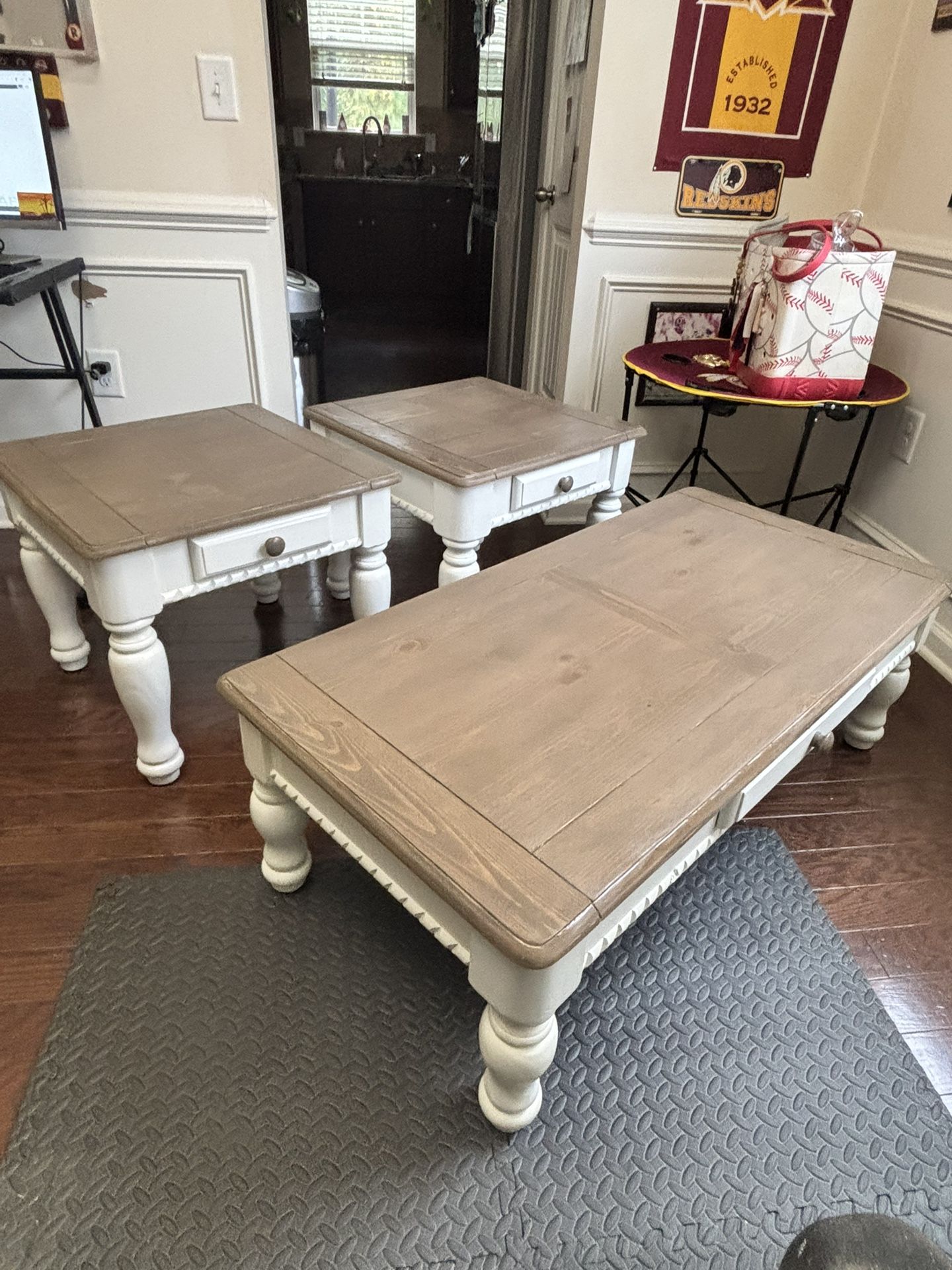 Solid Wood Coffee And End Table Set