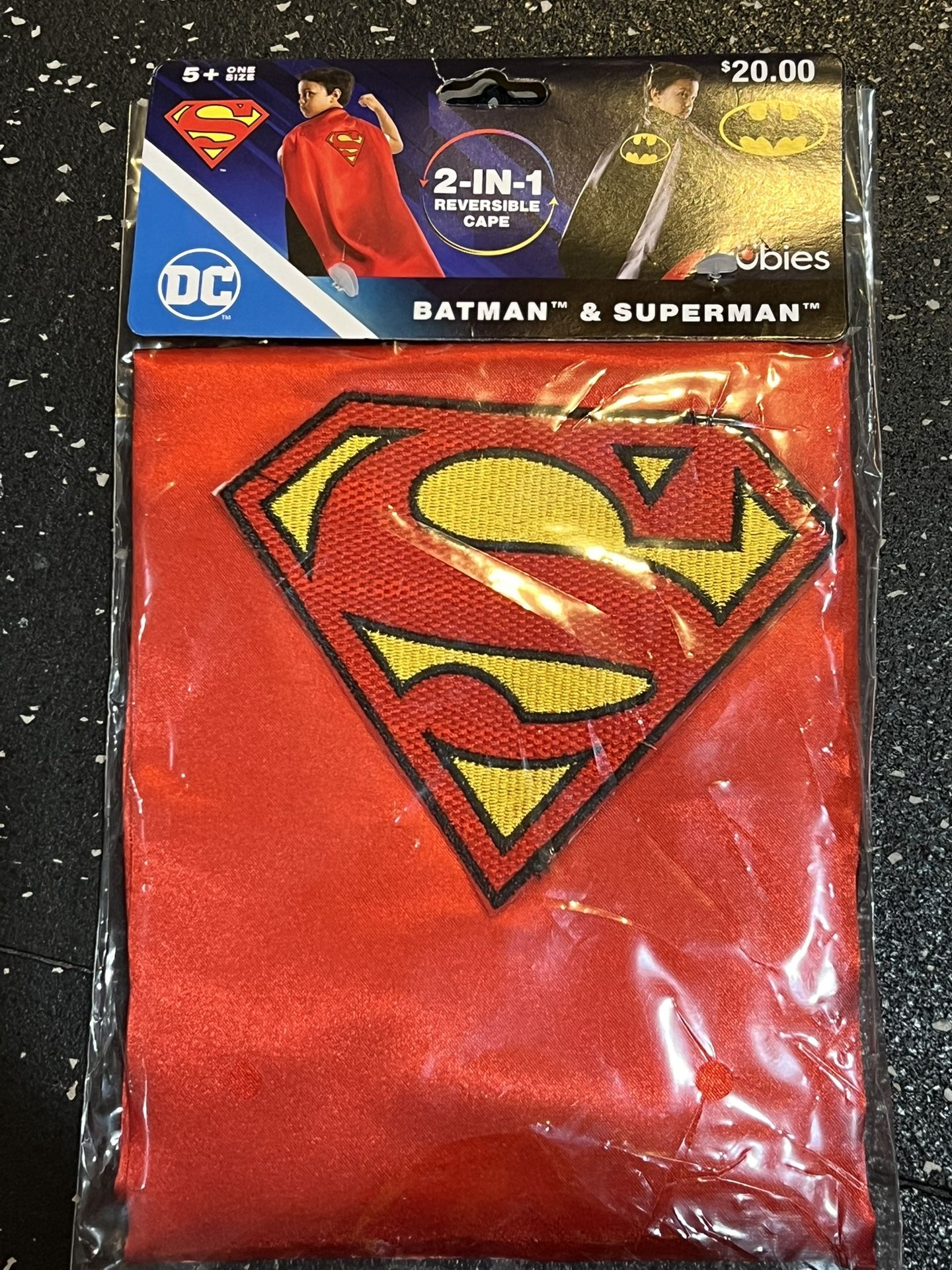 DC Comics Originals Rubies Super Hero Cape, Batman/ Superman, Child, One Size