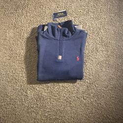 Polo quarter zip (blue)