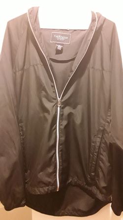 Black Lightweight windbreaker men's jacket Van Heuisen