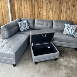 New Sectional And Ottoman 
