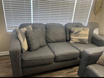 Comfy gray sofa set