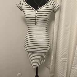 Striped Fitted Dress 