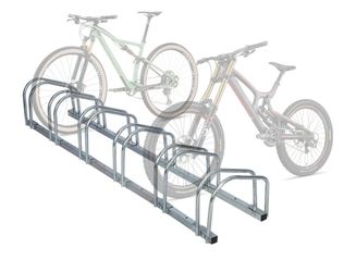 Adjustable Bicycle Rack Stand Floor6 Bikes Outdoor Garage Parking, Silver