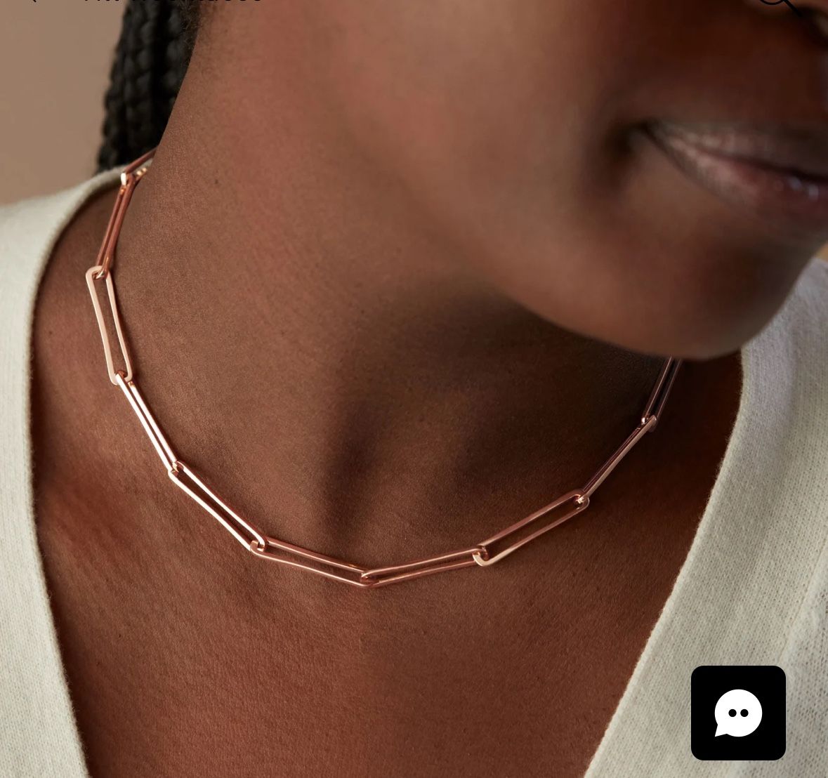 Monica Vinader Rose Gold Vermeil Alta Long Link Necklace