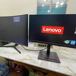 Samsung Curve And Lenovo Computer Monitors! 