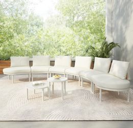 Assembled New 8-Piece Patio Sofa Furniture Set with PE Wicker Rattan, Tempered Glass Tables