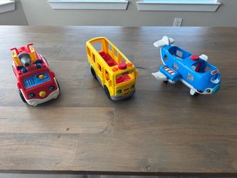 Fisher-Price Little People Firetruck Airplane School Bus