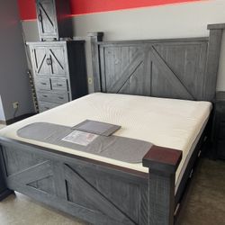 Brand New King Rustic Bedroom Group Available Now!!