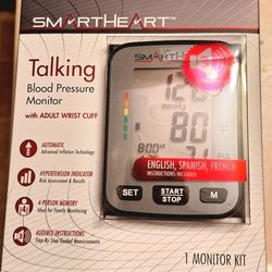 Talking Blood Pressure Monitor. New 