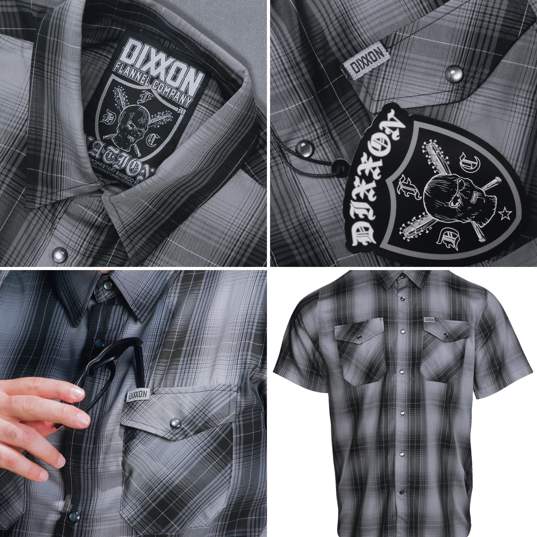 DIXXON Flannel “NATION” Bamboo Short Sleeve Sold Out Limited Edition XL