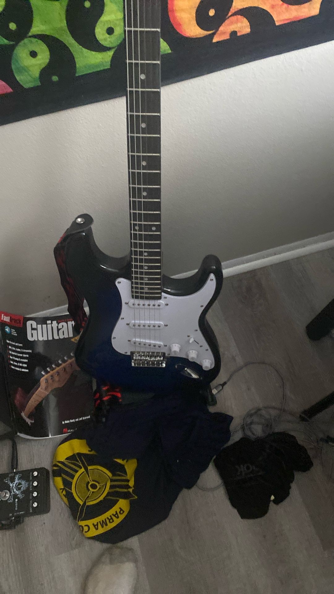 Blue/white Guitar
