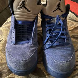 Jordan 5 Retro Blue Suede Size 10