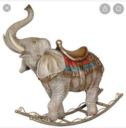Fabulous vintage looking Fiberglass Rocking Elephant