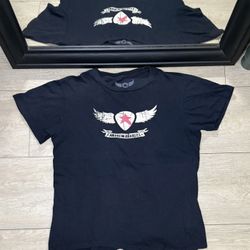 Y2K 2000s Women’s Andrew Charles Wing Graphic Shirt